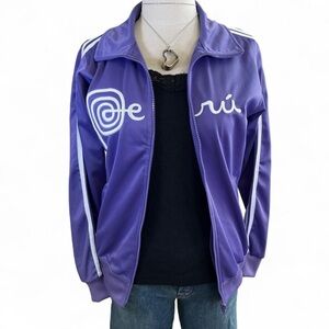 Peru Purple Track Jacket with White Stripes - size Small